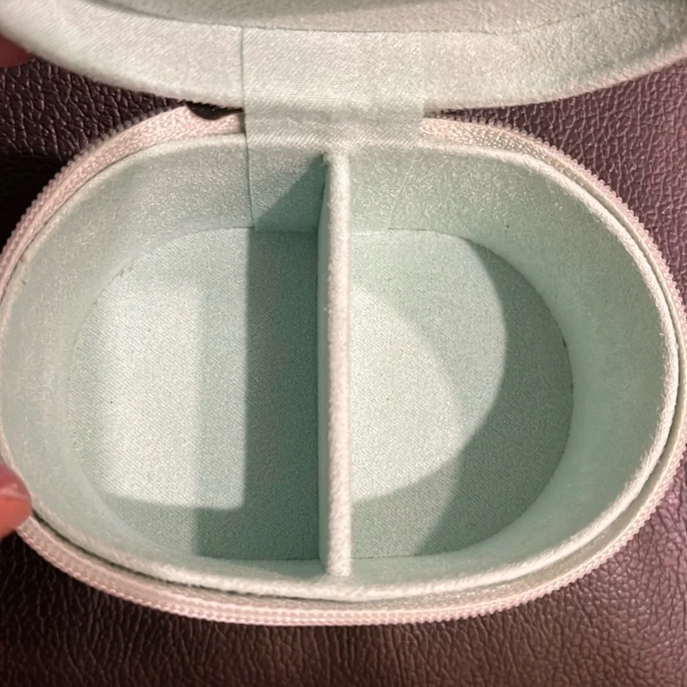 Mint Mini Travel Jewelry Case • Zip Organizer for Rings Earrings Necklace NWT
